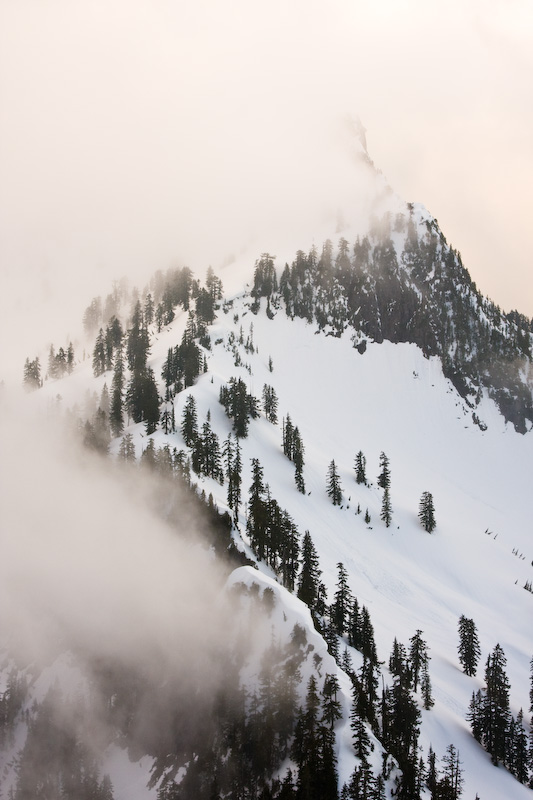 Clouds Shrouding Devils Peak